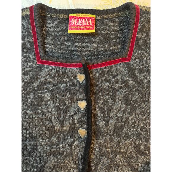 OLEANA Authentic Norwegian Luxurious Wool Cardigan High-End Nordic Knitwear SZ M - Picture 6 of 13